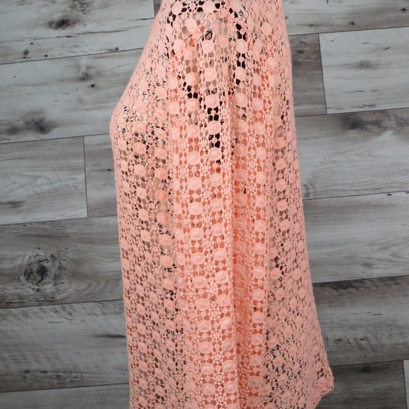 Forever 21* Women's Long Sleeve Crew Neck Crochet Open-Knit Pullover Sweater~ M - Picture 2 of 11